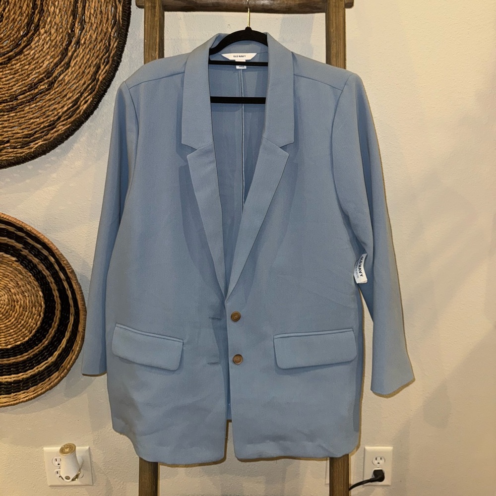 old navy blazer, blue